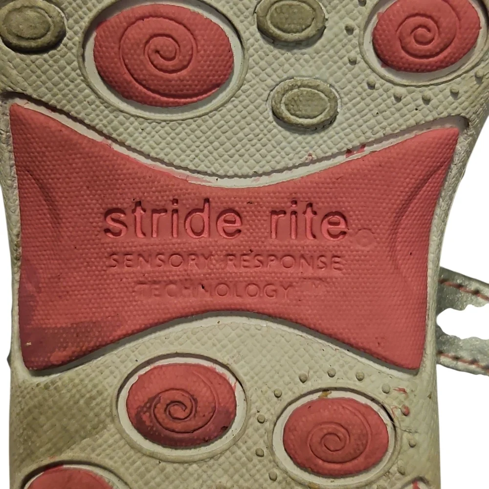 Stride Rite Pink/Silver Sandals w/Flower Accent